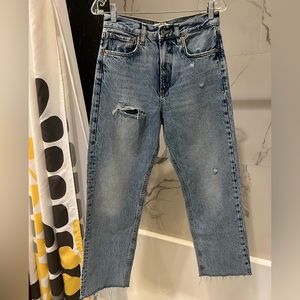 Zara - The pepper mom - cropped straight jeans - size 6